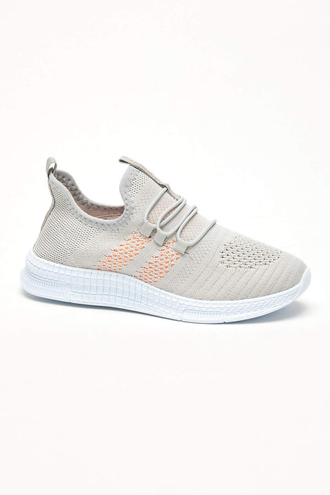 TonnyBlack Ice Gray/Orange Kids Sneakers