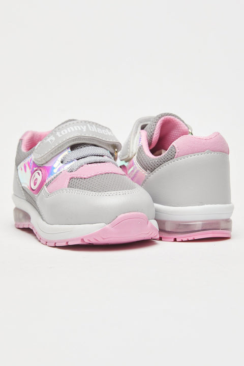 TonnyBlack Ice Powder Kids Sneakers Light Velcro