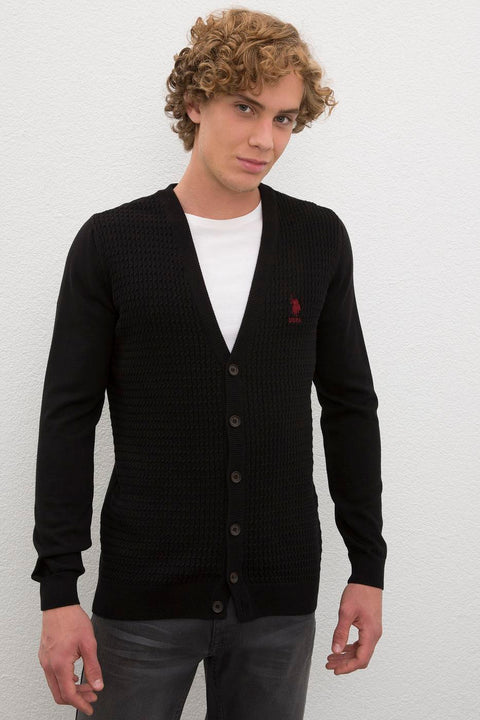 Us Polo Assn Black Knitwear Cardigan Basic