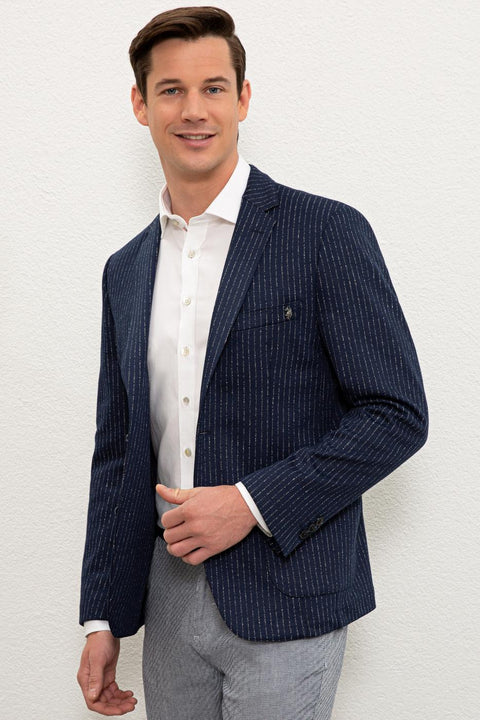 Us Polo Assn Navy Blue Men's Blazer  Jacket