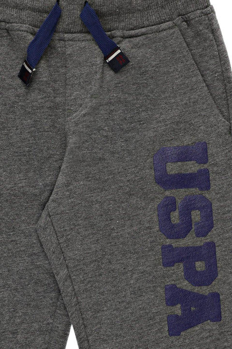 Us Polo Assn Boys Anthracite Melange Knitted Pants