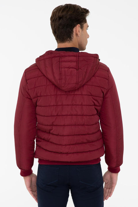 Us Polo Assn Men Burgundy Jacket Synthetic