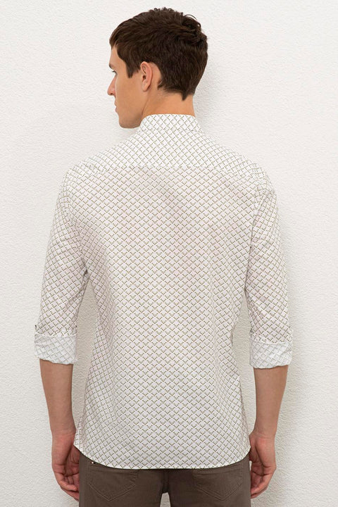 Us Polo Assn Men's White Shirt Long Sleeve 50226605-VR013