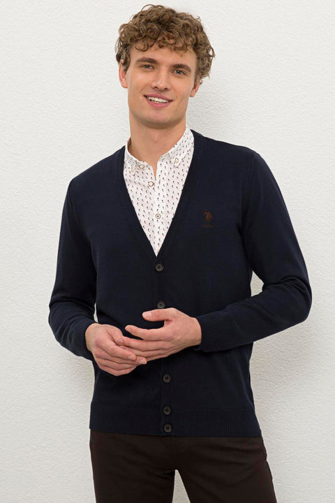 Us Polo Assn Navy Blue Knitwear Cardigan