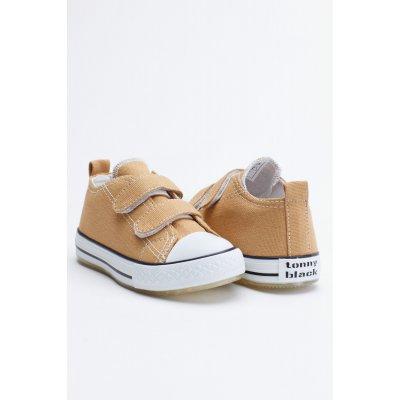 Tonny Black Camel Kids Sneakers Light Velcro