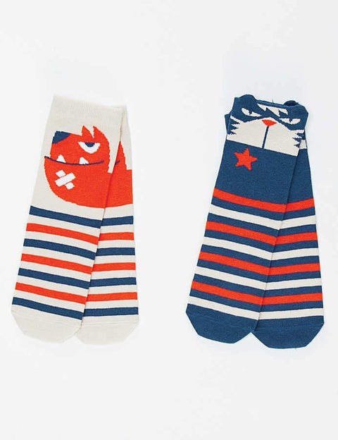 Denokids Cat&Dog Boy 2-Pack Socks Set