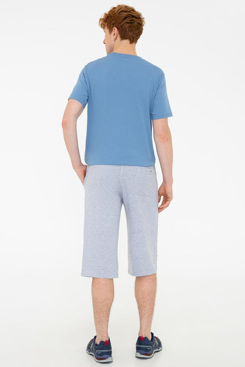 Us Polo Assn Men's Gray Knitted Shorts 50232294-VR086