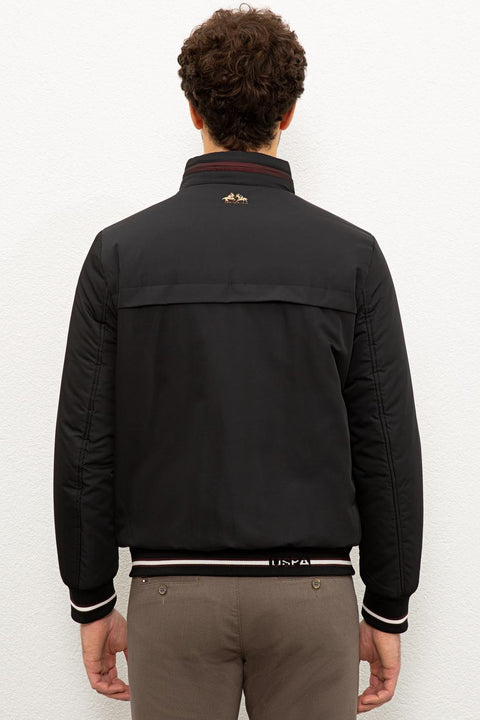 Us Polo  Assn Men  Black Jacket Synthetic