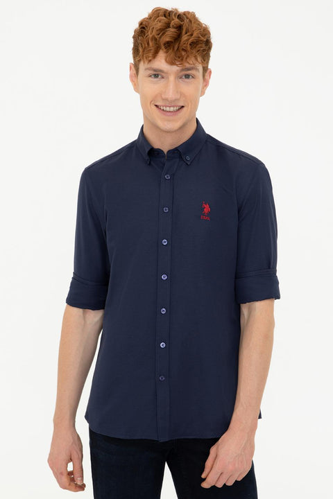 Us Polo Assn Men's Navy Blue Shirt 50249786-VR033