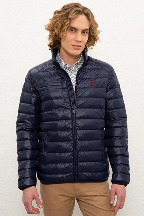 Us Polo  Assn Men  Navy Blue Jacket Synthetic