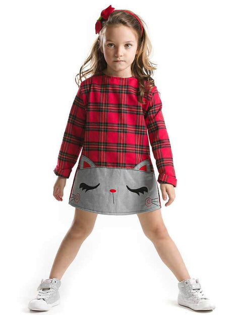 Mushi Checked Cat Dress