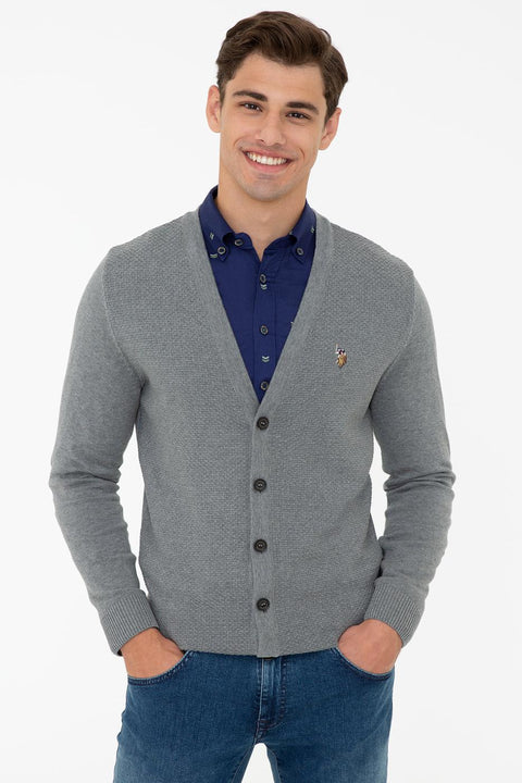 Us Polo Assn Gray Knitwear Cardigan Basic