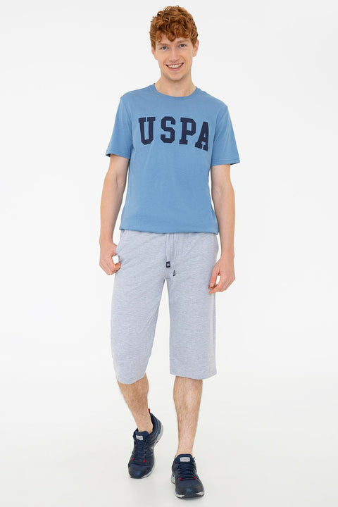 Us Polo Assn Men's Gray Knitted Shorts 50232294-VR086