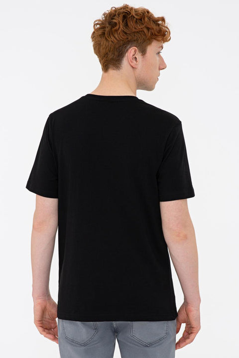Us Polo Assn Men's Black T-Shirt Basic 50232300-VR046