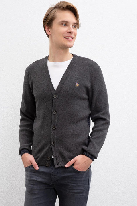 Us Polo Assn Gray Knitwear Cardigan