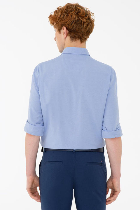 Us Polo Assn Men's Blue Shirt Basic 50238007-VR036