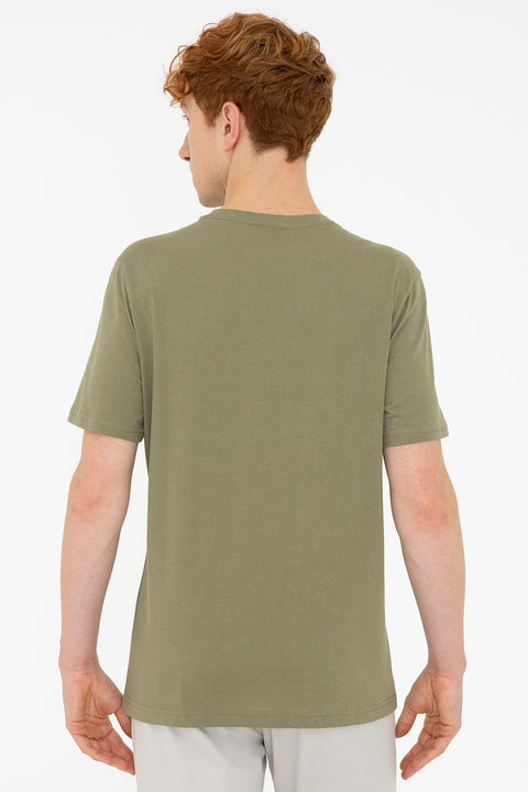 Us Polo Assn Men's Khaki T-Shirt Basic 50232300-VR027