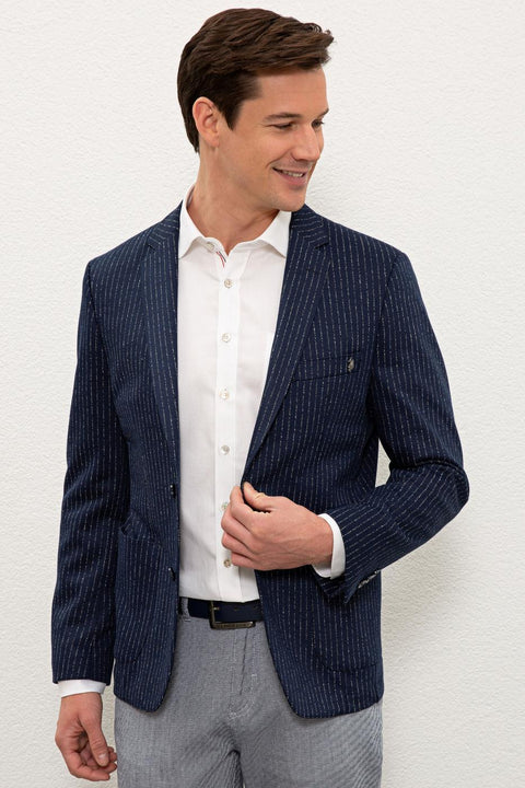 Us Polo Assn Navy Blue Men's Blazer  Jacket