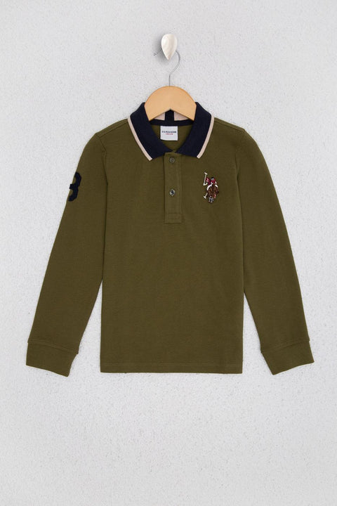 Us Polo Assn Boys Green Sweatshirt Basic