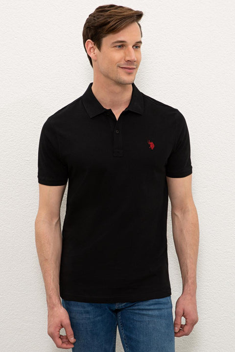 Us Polo Assn Men's Black T-Shirt Basic 50232303-VR046