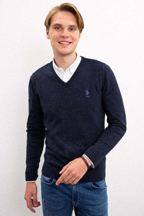 Us Polo Assn Men's Navy Blue Knitwear Sweater 50223888-VR033