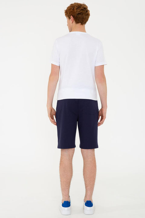 Us Polo Assn Men's Navy Blue Knitted Shorts 50243255-VR033