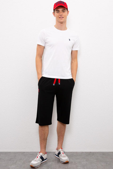 Us Polo Assn Men's Black Knitted Shorts 50222631-VR046