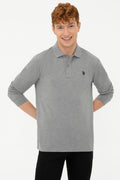 Us Polo Assn Men's Gray Sweatshirt Basic 50240202-VR086