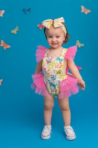Pixy Love Baby Girl Light Beige Coco Spring Rompers
