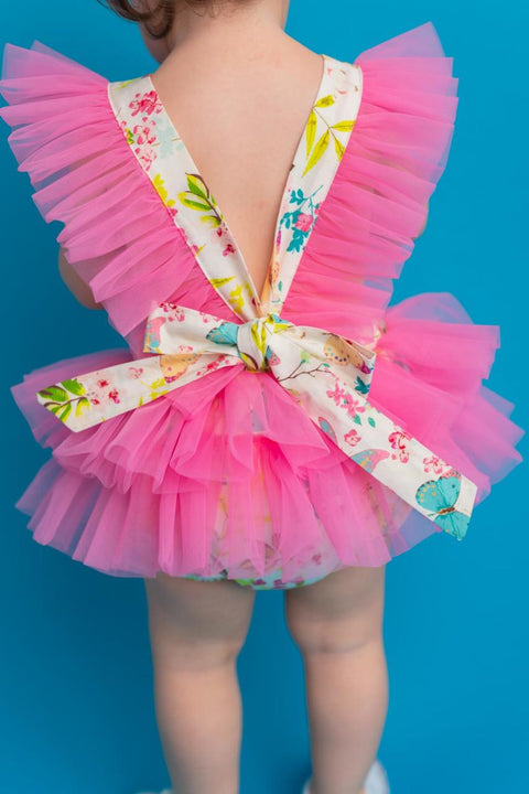 Pixy Love Baby Girl Light Beige Coco Spring Rompers