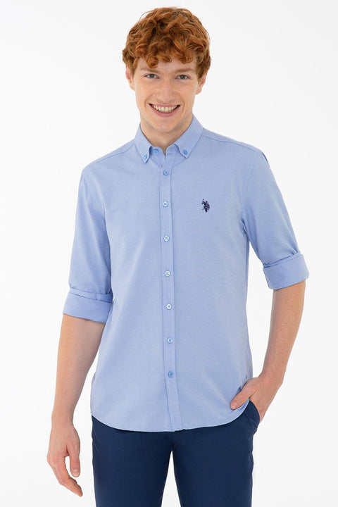 Us Polo Assn Men's Blue Shirt Basic 50238007-VR036
