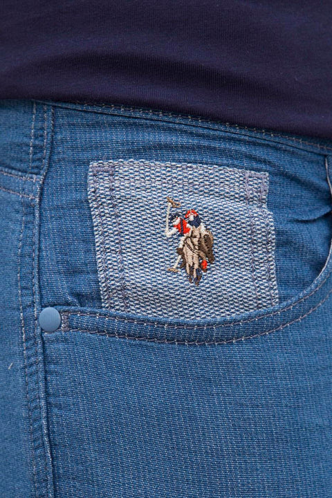 Us Polo Assn Men's Blue Denim Bermuda 50219099-DN0022