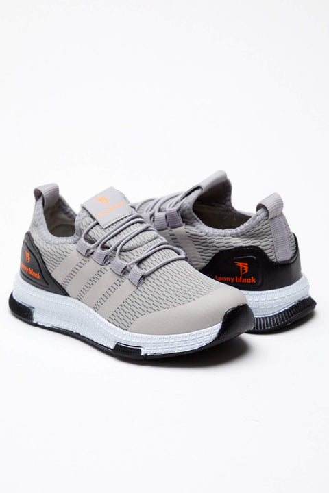 Tonny Black Gray Children's Sports Shoes