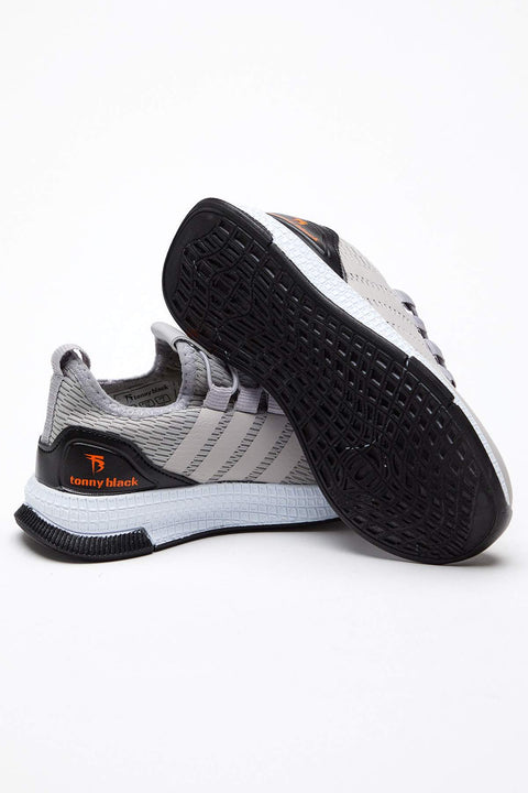 Tonny Black Gray Children's Sports Shoes