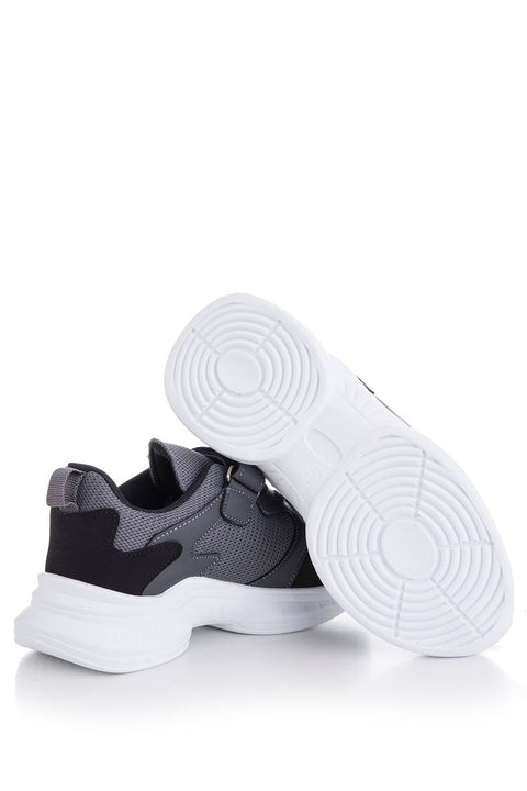 TonnyBlack Smoked Black Kids Sports Shoes