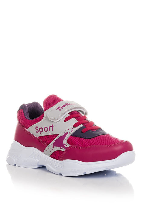 TonnyBlack  Fuchsia Kids Sport Shoes