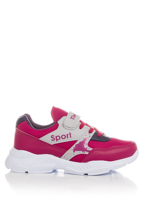 TonnyBlack  Fuchsia Kids Sport Shoes