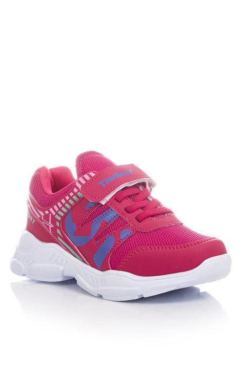 TonnyBlack  Fuchsia Kids Sport Shoes