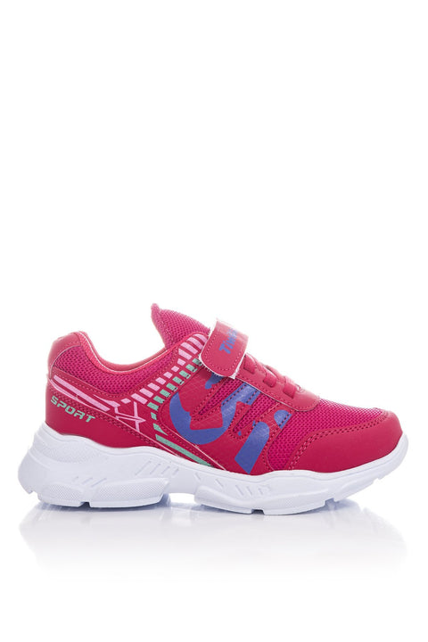 TonnyBlack  Fuchsia Kids Sport Shoes