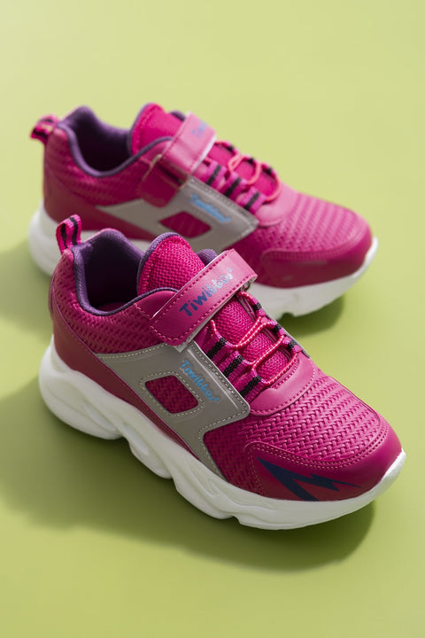 TonnyBlack Fuchsia Kids Sport Shoes