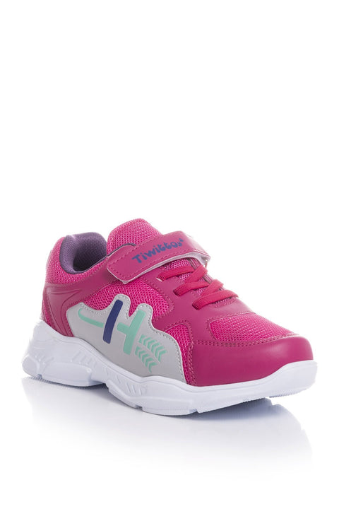 TonnyBlack Fuchsia Kids Sport Shoes