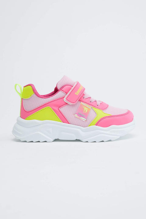 Tonny Black Fuchsia Kids Sport Shoes