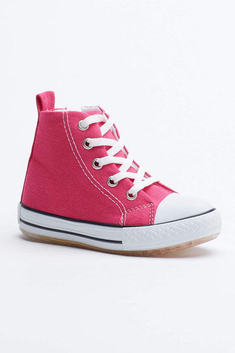 TonnyBlack Fuchsia Kids Light Sports Shoes Long