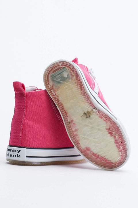 TonnyBlack Fuchsia Kids Light Sports Shoes Long