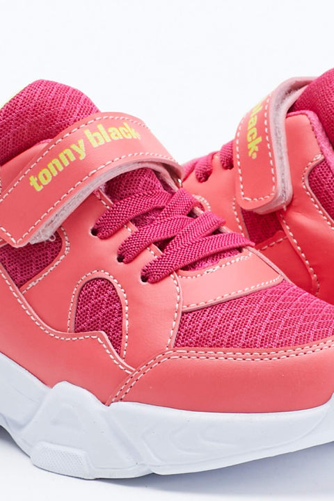 TonnyBlack Fuchsia Kids Sport Shoes
