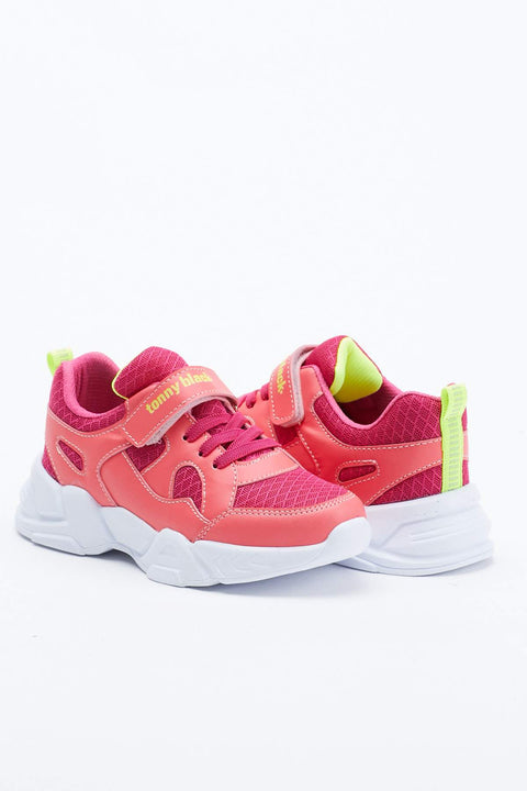 TonnyBlack Fuchsia Kids Sport Shoes