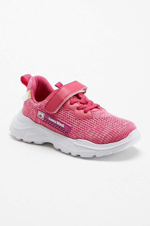TonnyBlack Fuchsia Kids Sport Shoes