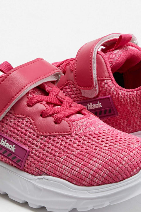 TonnyBlack Fuchsia Kids Sport Shoes