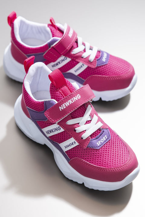 TonnyBlack  Fushcia Purple Children's Sports Shoes