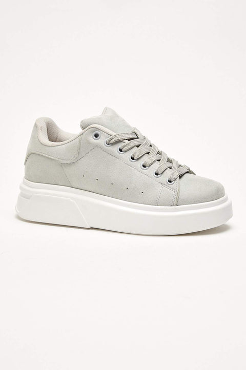 TonnyBlack Gray Suede Women's Sneakers TB235-1_256